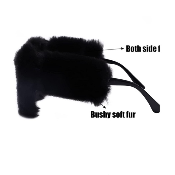 Plush Fuzzy Cat Eye Sunglasses Punk Soft Velvet Shades Trendy main image 4
